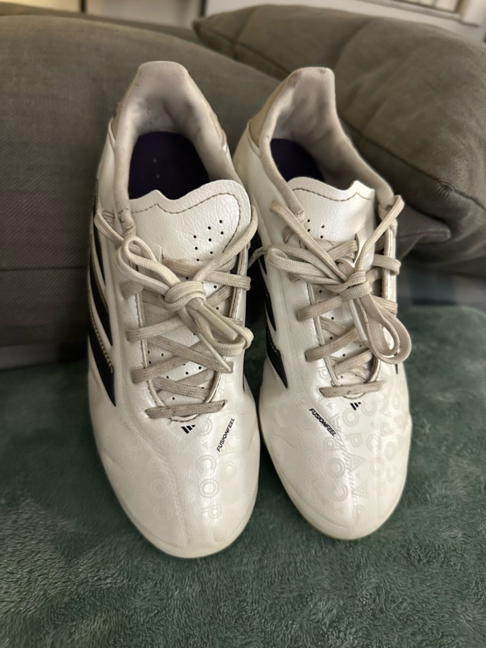 Girls adidas copa Kids White Black Soccer Cleats